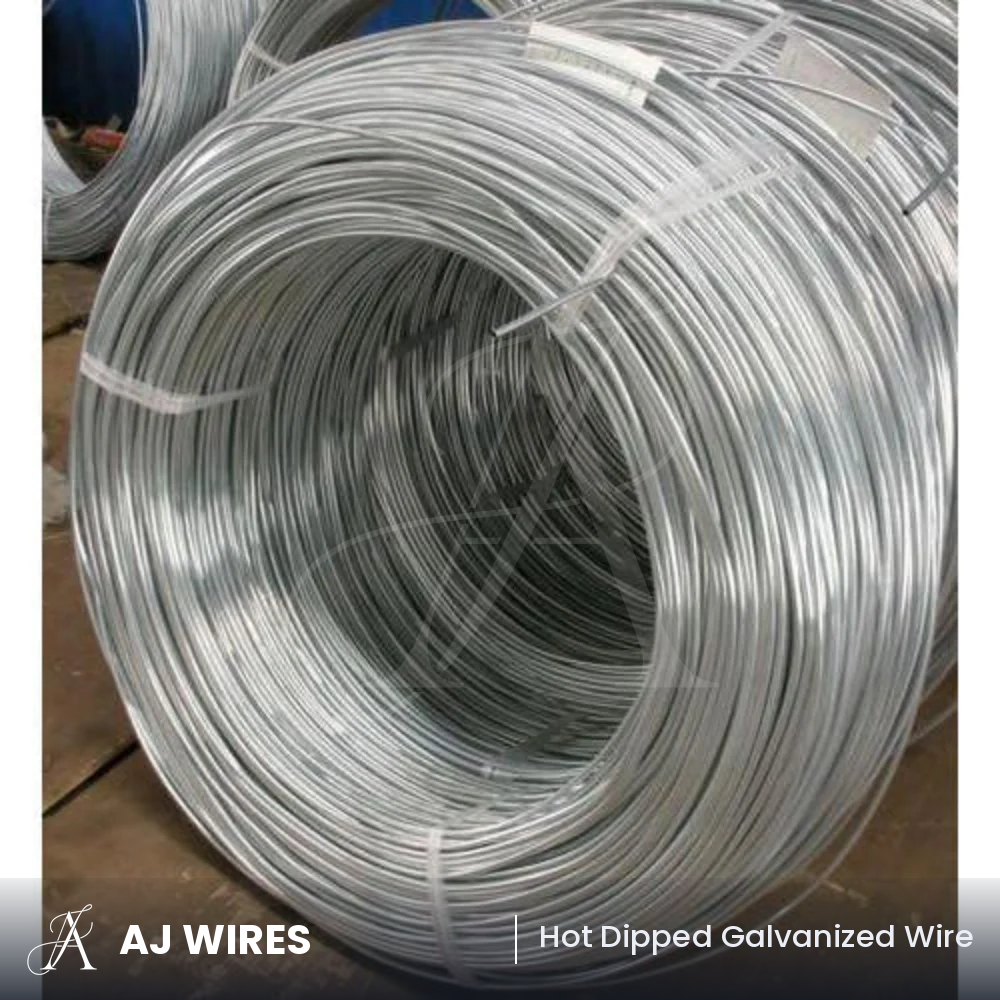 Galvanized wire close-up